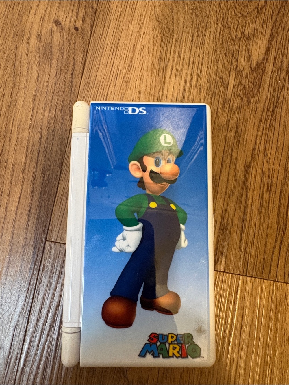 Nintendo DS Super Mario Luigi White Handheld Case